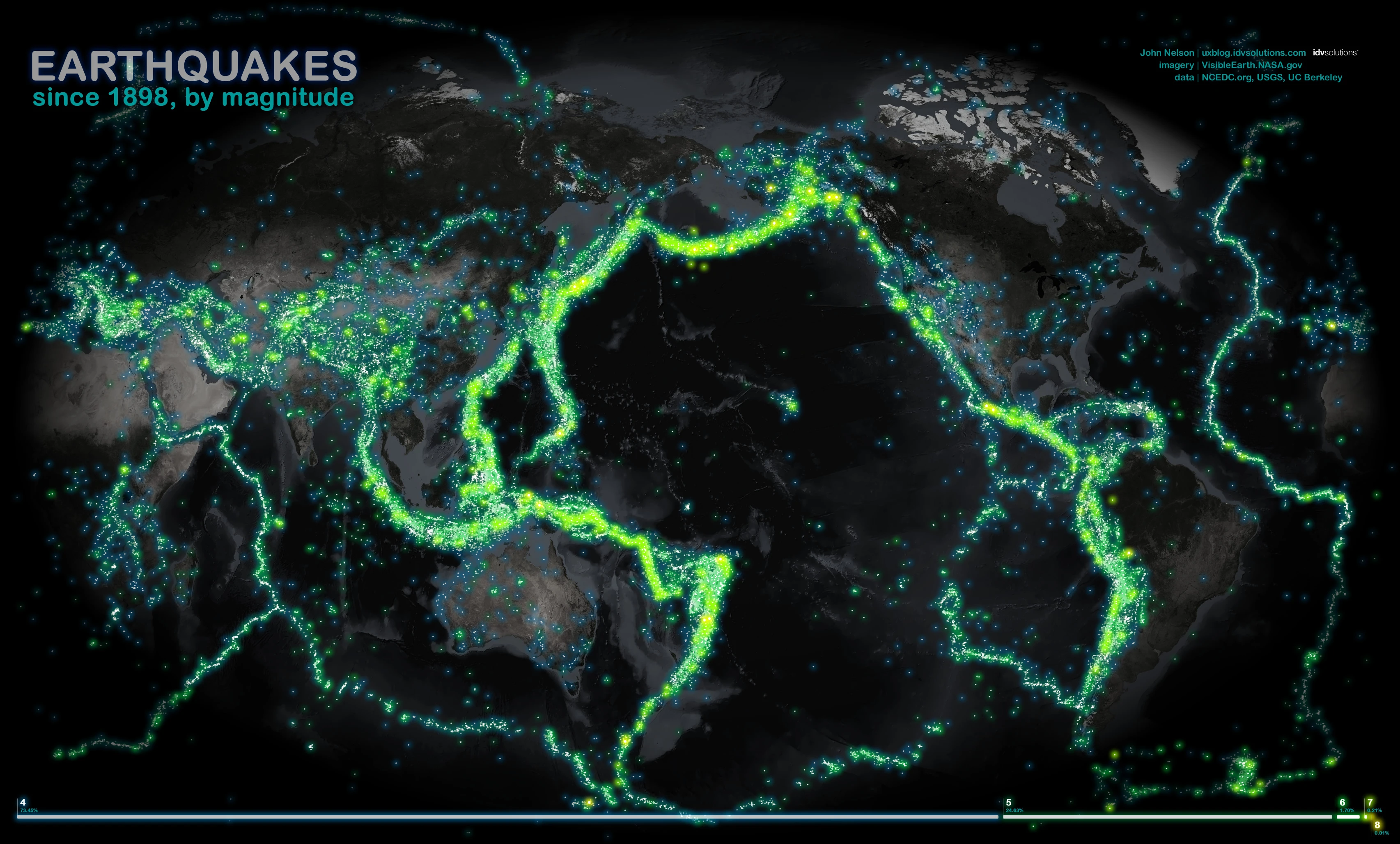 Earthquakes Data Since 1898 Showing Seismic Activity Trends And Patterns Worldwide For Research On Seismic Hazards And Earth Science Studies.